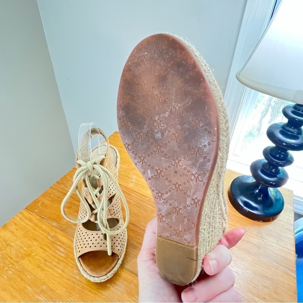 Johnston & Murphy Women’s Mandy Leather Wedge Espadrille Sandals - Picture 11 of 11